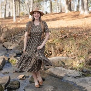 Floral Print Midi Dress